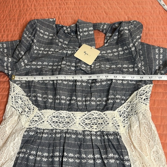 NWT Anthropologie Ryu Lace Cutout Peasant Dress Size L - Picture 13 of 16